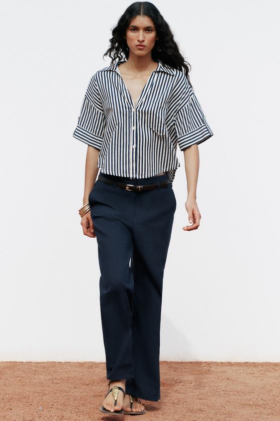 CHEMISE COURTE EN LIN