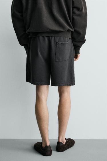 WASHED BASIC JOGGER BERMUDA SHORTS - Dark anthracite by Zara - Image 2