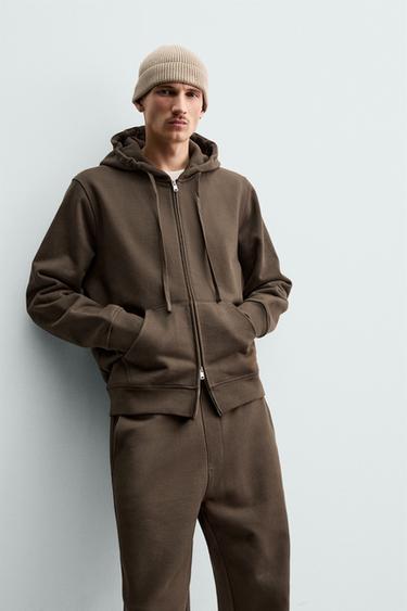 SWEAT ZIPPÉ À CAPUCHE HEAVYWEIGHT ORIGINS - Chocolat de Zara - Image 5