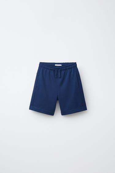 PLAIN PLUSH BERMUDA SHORTS - Blue by Zara - Image 0