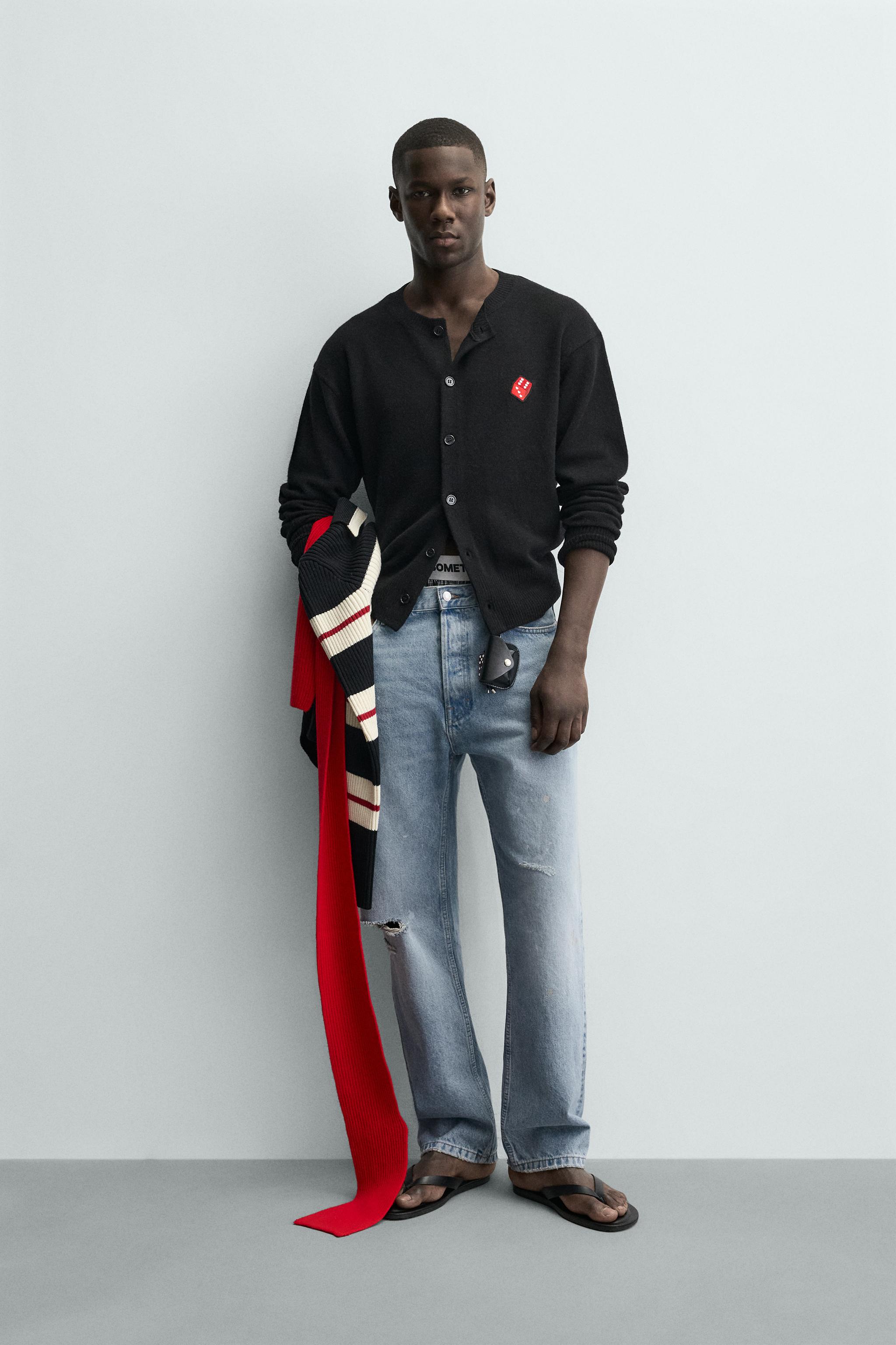 DICE HEARTS PATCH CARDIGAN - Black | ZARA United States