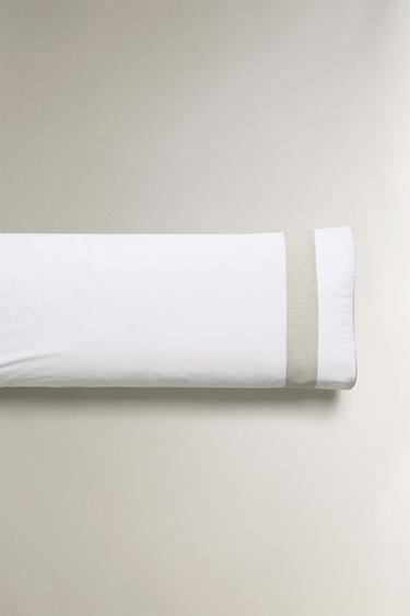 TAIE D’OREILLER COTON LISERÉ - Blanc de Zara - Image 4