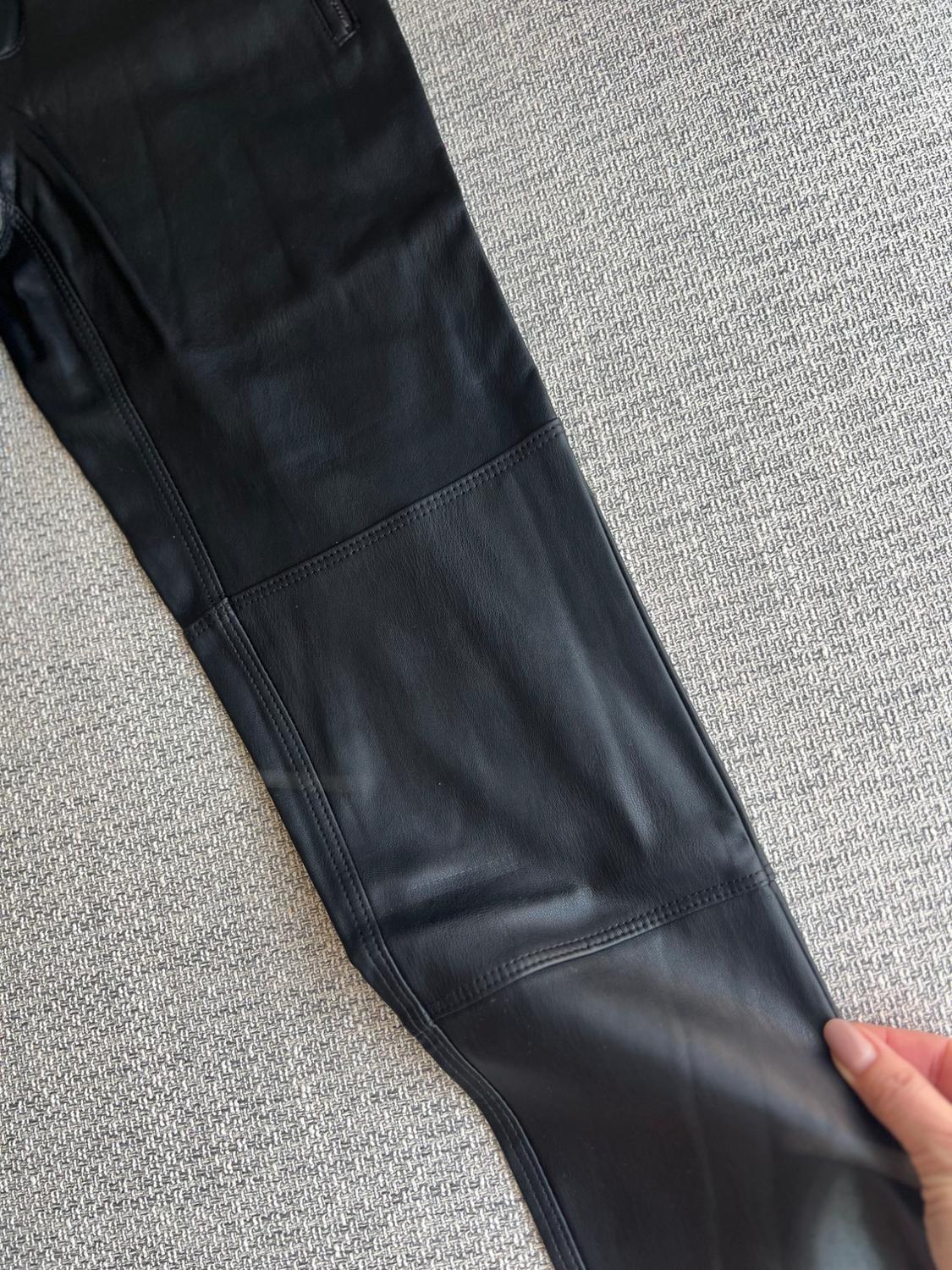 ZARA GIRLS FAUX LEATHER TROUSERS, SIZE 1314Y 164 CM - Image 4