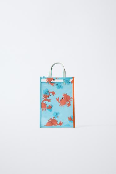 BOLSA VINILO CANGREJOS - Azul de Zara