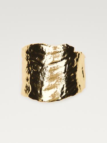 Brazalete ancho irregular - Dorado de Zara