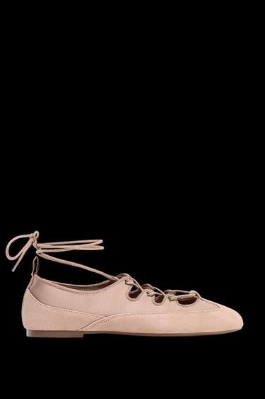 BALLERINAS MIT KONTRASTSTREIFEN - Rosa von Zara - Bild 0