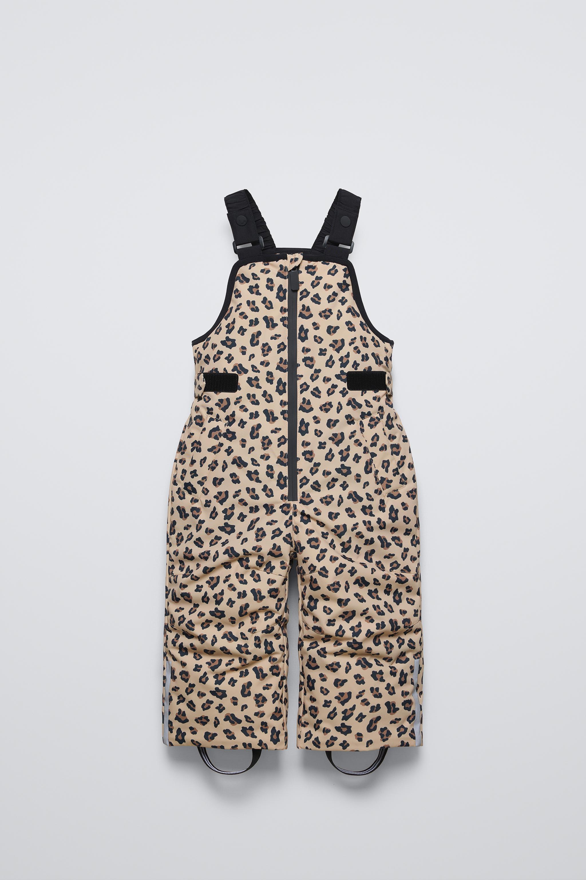 WATER REPELLENT AND WIND RESISTANT ANIMAL PRINT SNOW PANTS SKI COLLECTION Leopard ZARA United States