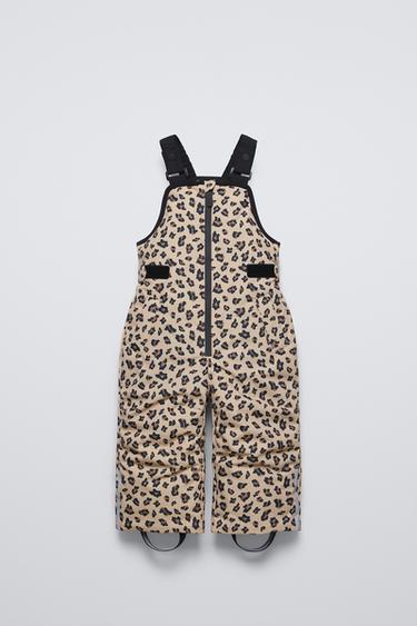 ANIMAL PRINT WATER-REPELLENT AND WIND-RESISTANT SKI COLLECTION DUNGAREES - Leopard by Zara