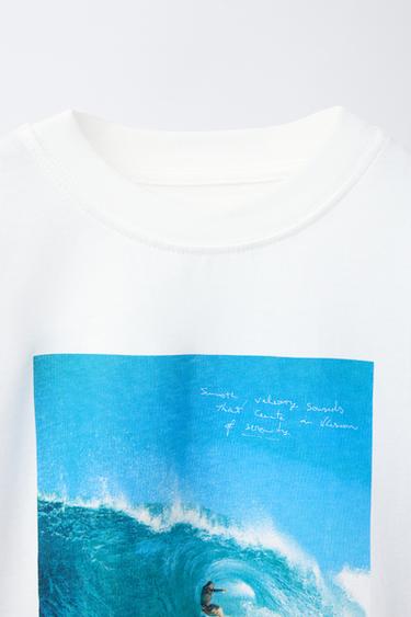SURF PHOTO T-SHIRT - White by Zara - Image 2