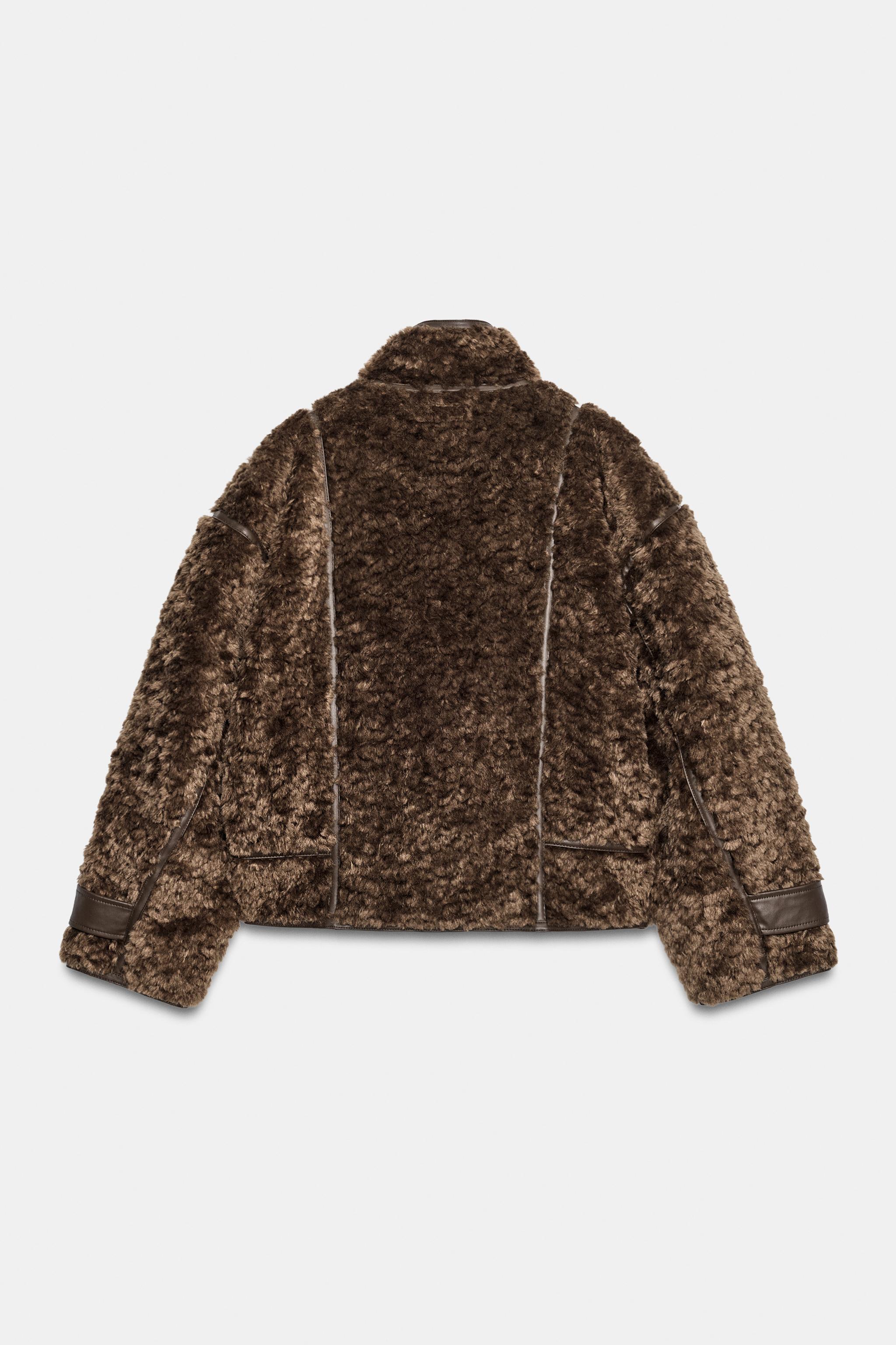 BLOUSON COMBINÉ EFFET FOURRURE