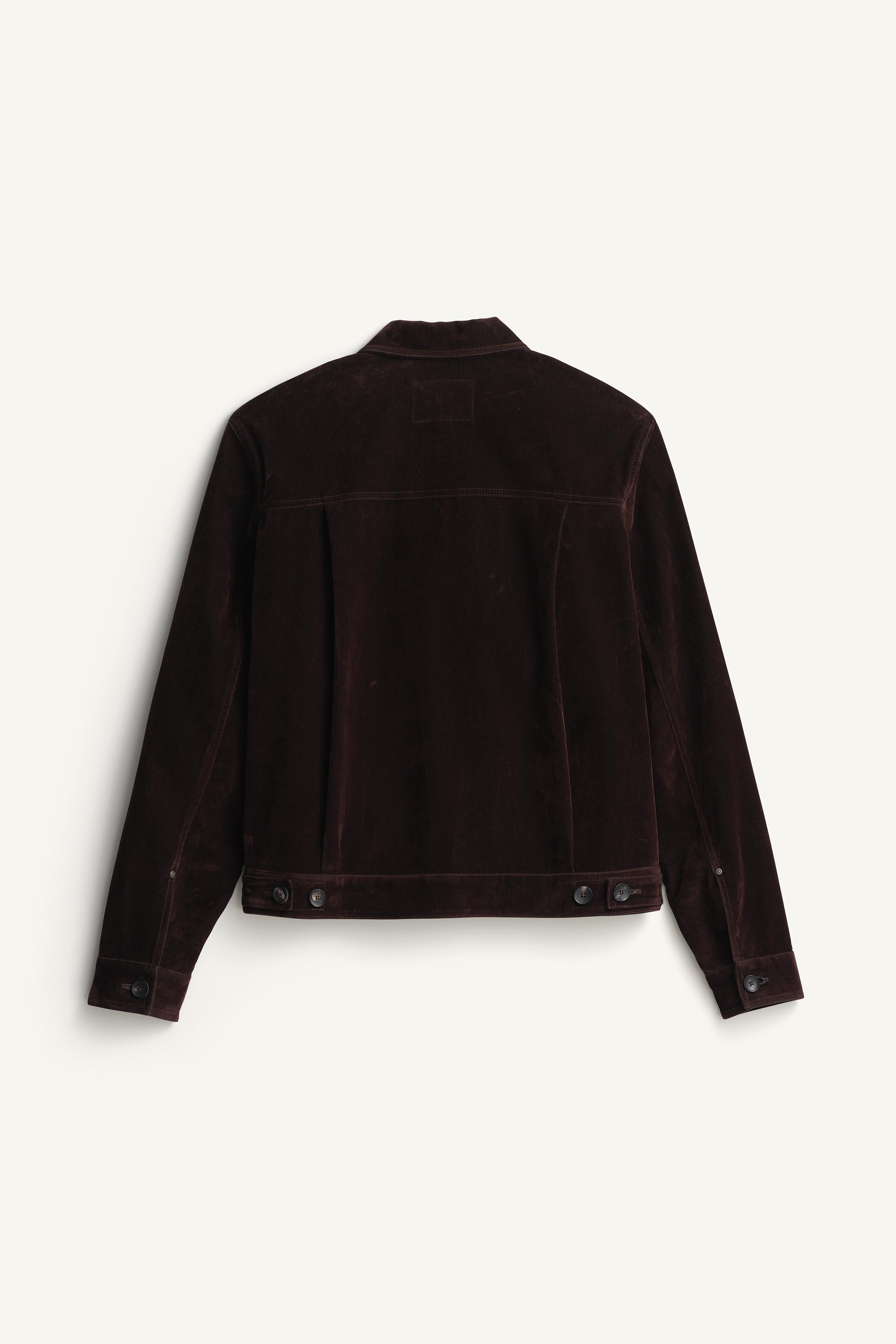 BLOUSON COURT EN DENIM FLOQUÉ