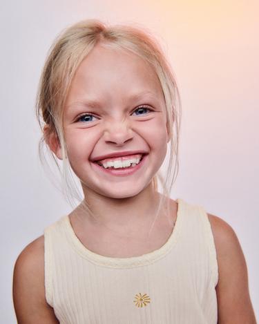6-14 ANS/ ENSEMBLE T-SHIRT RIB ET BERMUDA IMPRIMÉ - Moutarde de Zara