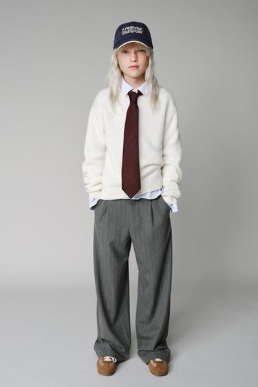 БЕЛБЕУЛІ ЖОЛАҚТЫ ШАЛБАР - Антрацит сұр Zara компаниясынан