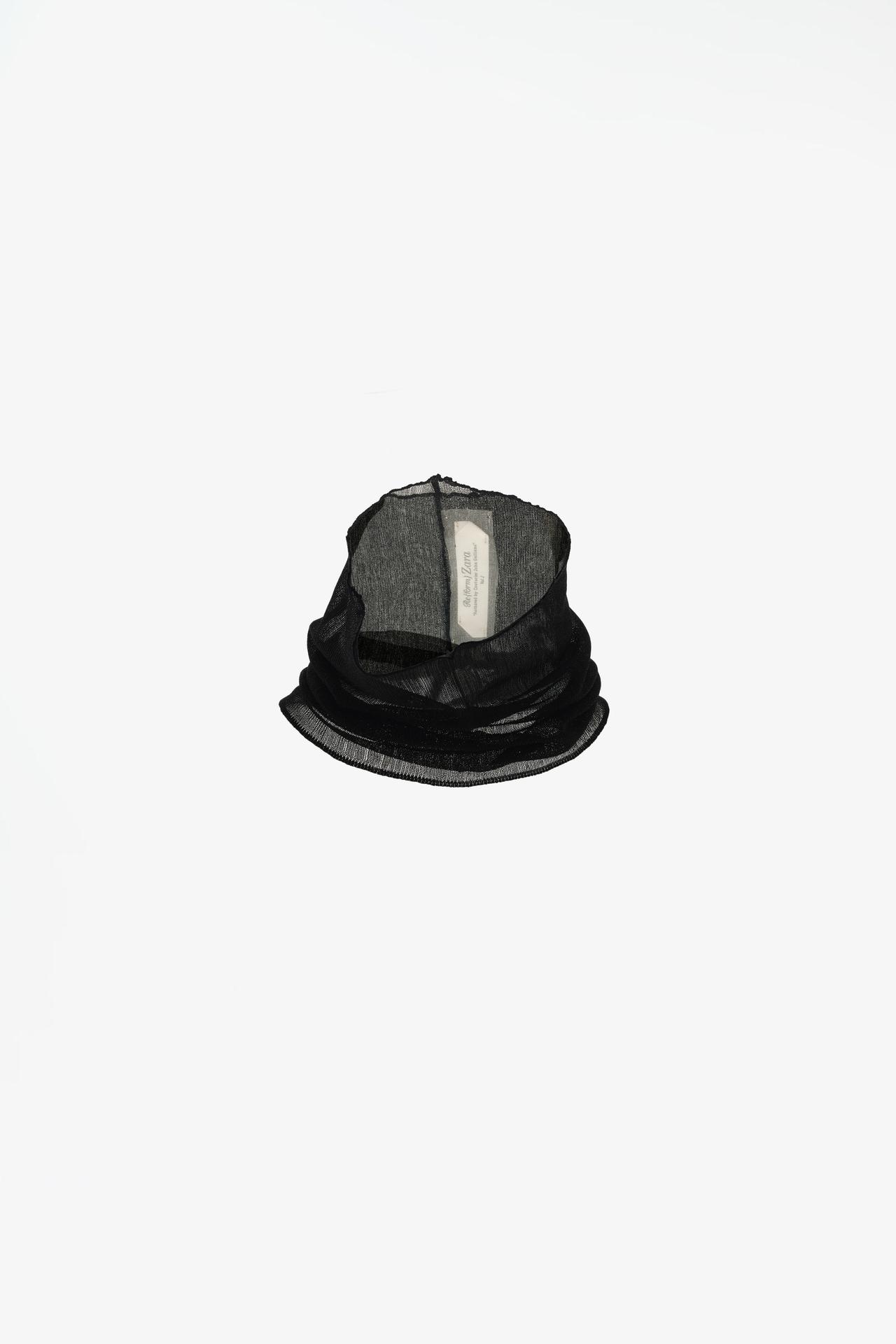 LIMITED EDITION SEMI-SHEER KNIT COLLAR — Black