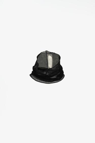 LIMITED EDITION SEMI-SHEER KNIT COLLAR — Black 1