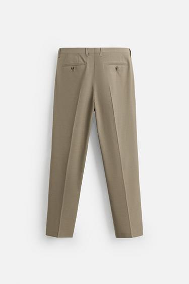 TEXTURED SUIT TROUSERS - Brown / Taupe by Zara - Image 5