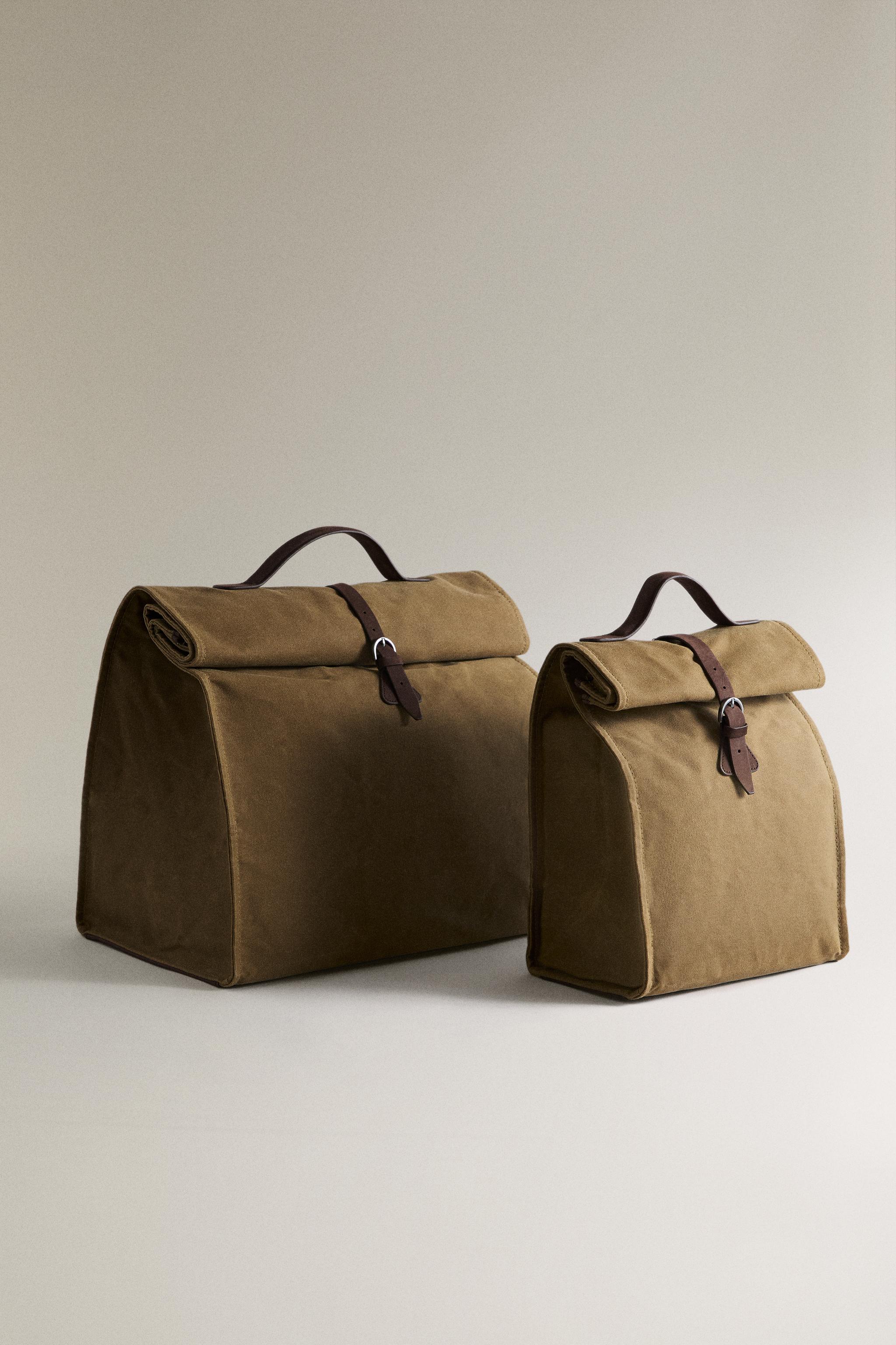 WAXED COTTON AND LEATHER COOLER