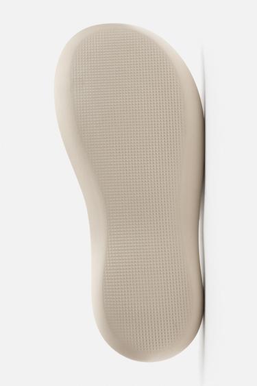 CHUNKY POOL SLIDERS - Ecru White by Zara - Image 6
