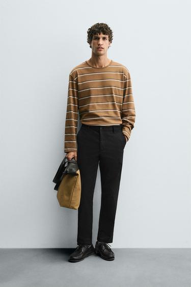 Zara 修身版休閒長褲 - 黑色