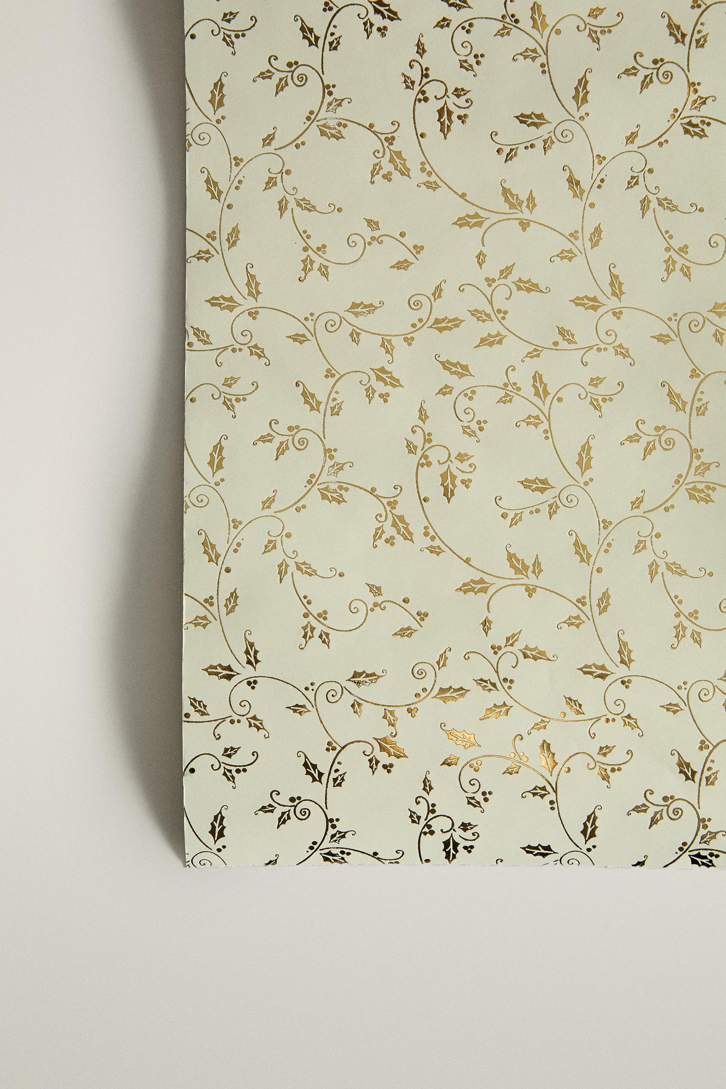 Zara Christmas Leaf Wrapping Paper, цвет: Белый — фото 4