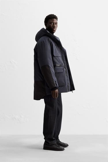 WATER-REPELLENT PARKA - Dark navy by Zara - Image 3