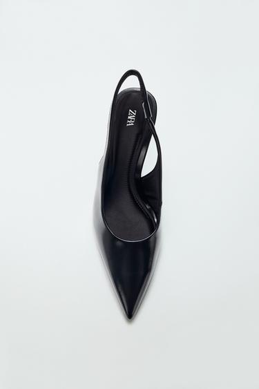 Zara SLINGBACK WEDGE HEELS - Black