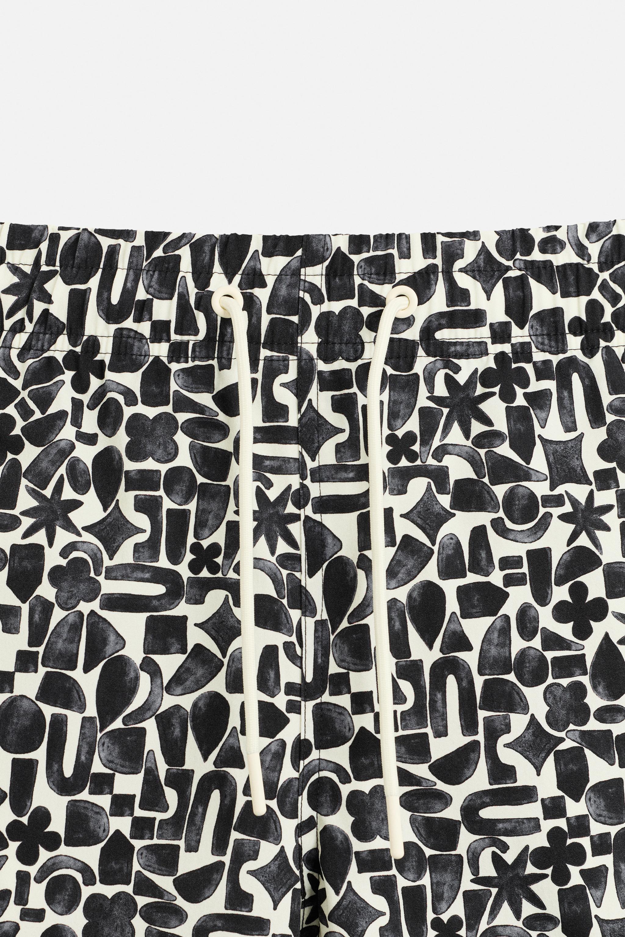 GEOMETRIC PRINT LONG SWIMSUIT