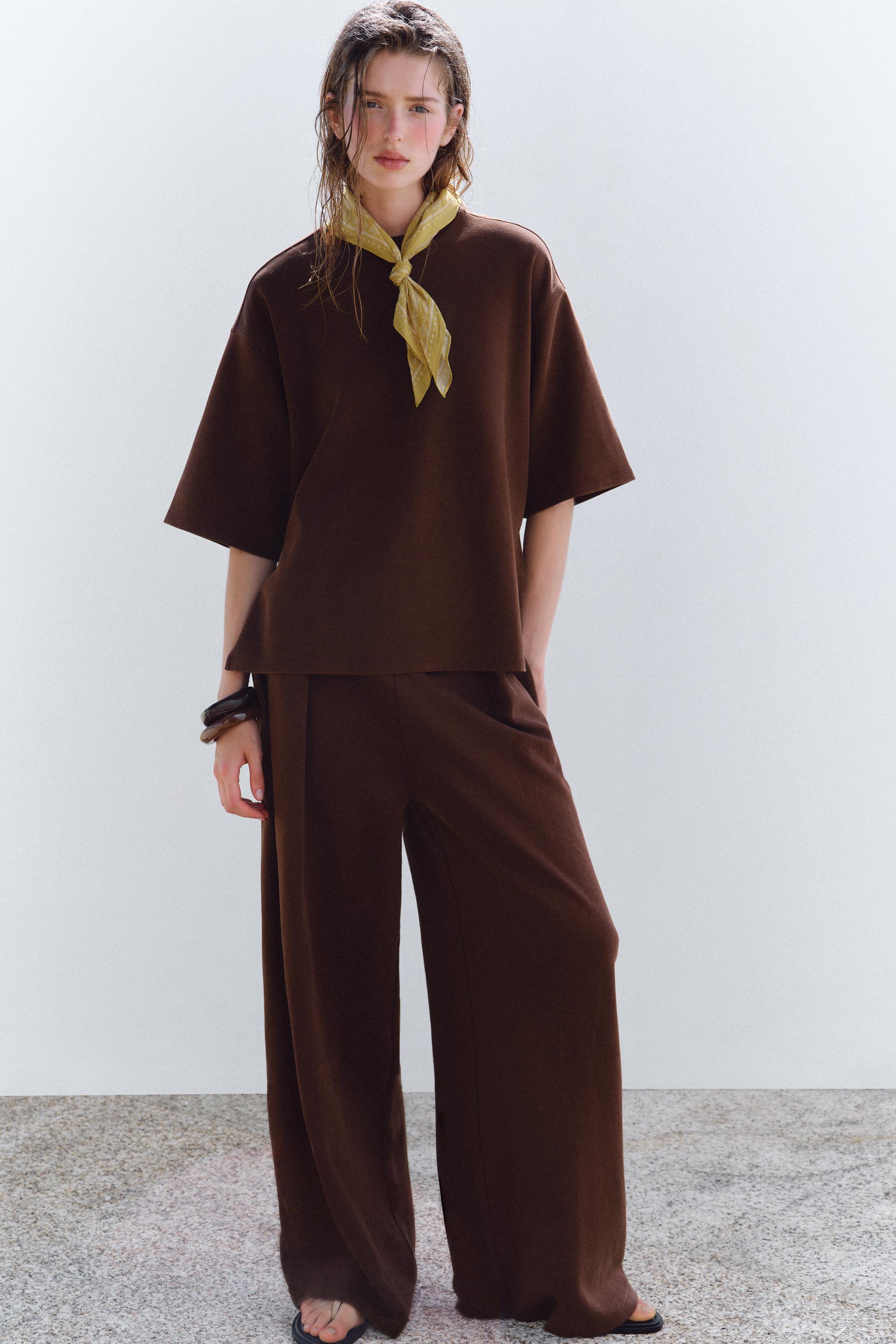 ☆ドイツ発*ZARA*新作*ウォッシュ加工インターロックTシャツ/R☆ ウォッシュ加工プリント入りTシャツ - ブルーグレー | ZARA