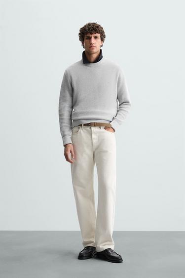 JERSEY REGULAR FIT ESTRUCTURA - Gris vigoré de Zara - Imagen 0