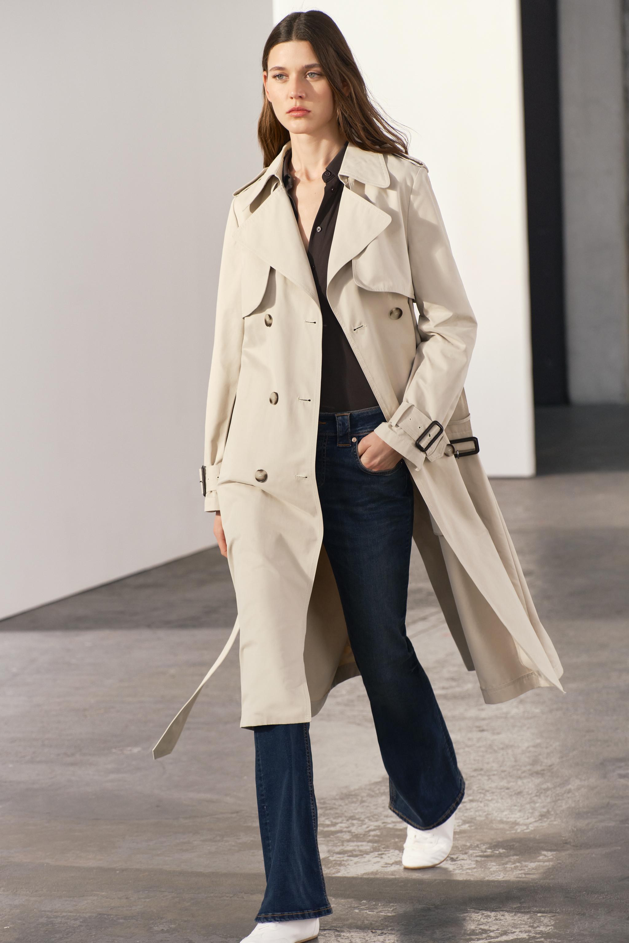 ZW COLLECTION BELTED GABARDINE TRENCH - Sand | ZARA United States