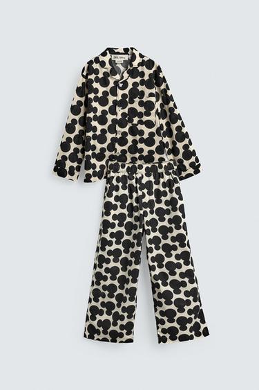 Zara 8-14 YEARS/ MICKEY MOUSE SILHOUETTE PAJAMA SET HARRY LAMBERT FOR ZARA X DISNEY - Black / Ecru