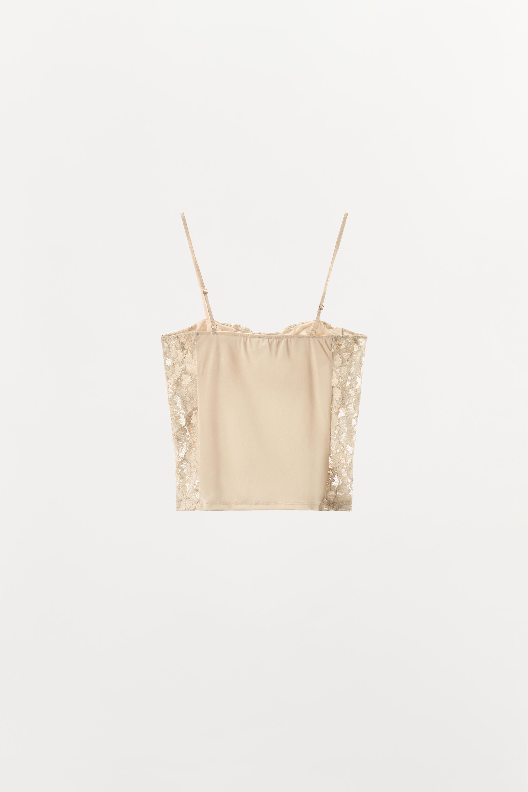 LACE COMBINATION CORSET TOP
