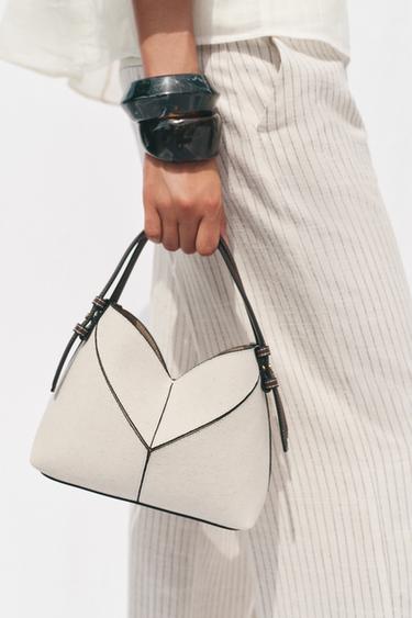 MINI SHOPPER CANVAS CONTRASTE - Crudo de Zara - Imagen 0