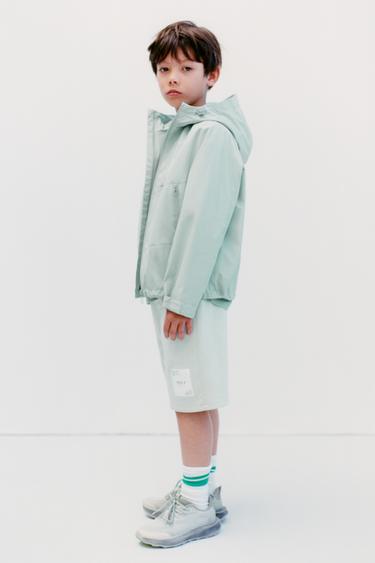 Zara LIGHTWEIGHT HOODED WATER-REPELLENT JACKET - Stone