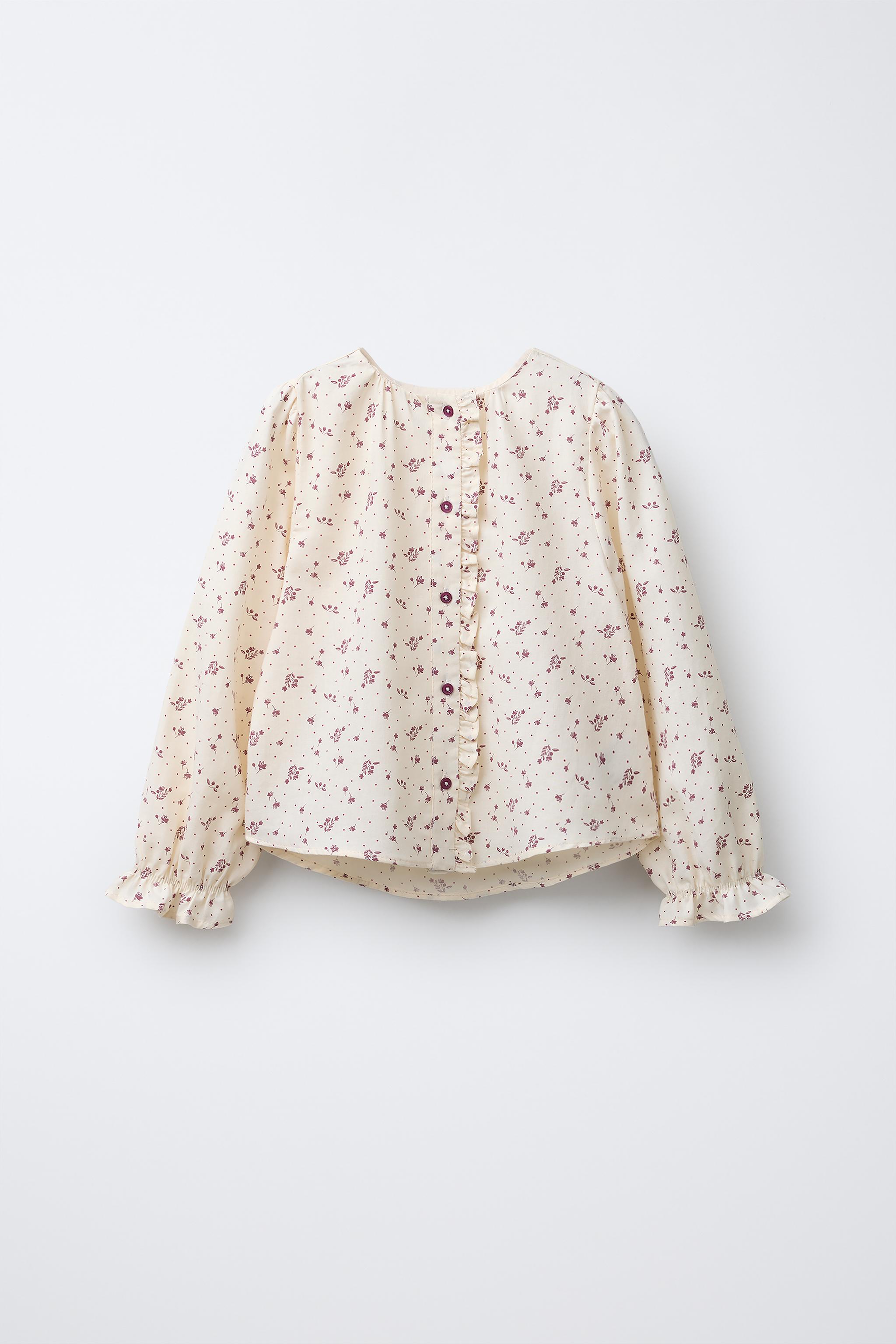ゆか FLORAL PRINT BLOUSE - Mid-ecru | ZARA United States