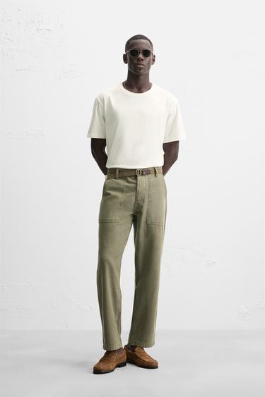 COTTON - HEMP T-SHIRT - Ecru by Zara - Image 0