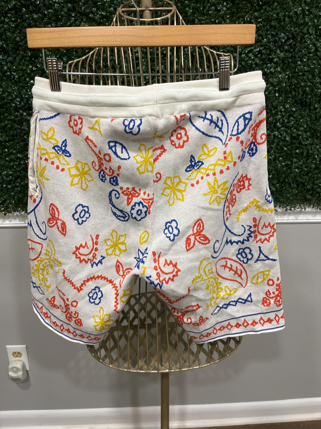 ABSTRACT JACQUARD KNIT SHORTS - Image 3
