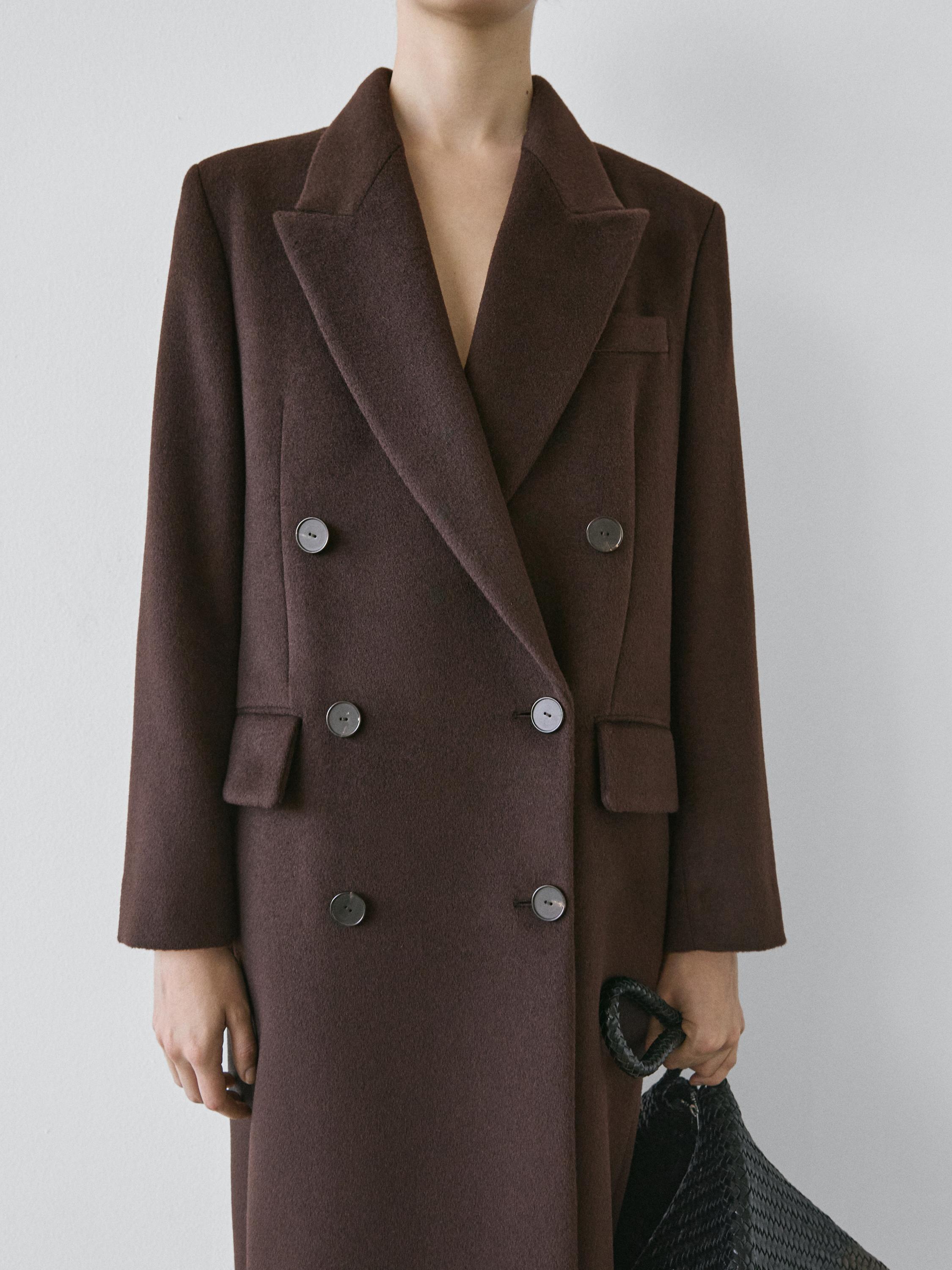 100% wool double-breasted coat - STUDIO