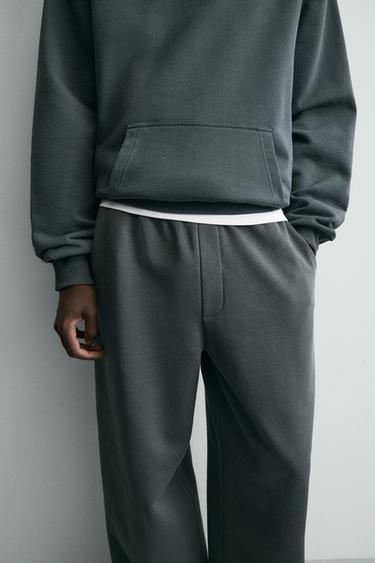 BASIC RELAXED FIT JOGGING TROUSERS - Dark anthracite by Zara