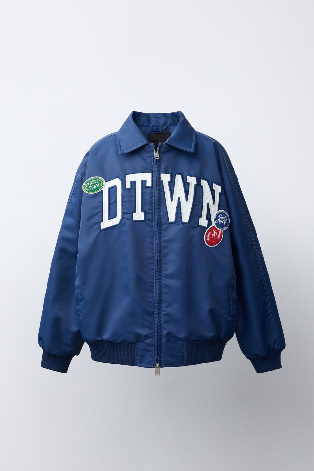 WATER-REPELLENT VARSITY BOMBER JACKET
