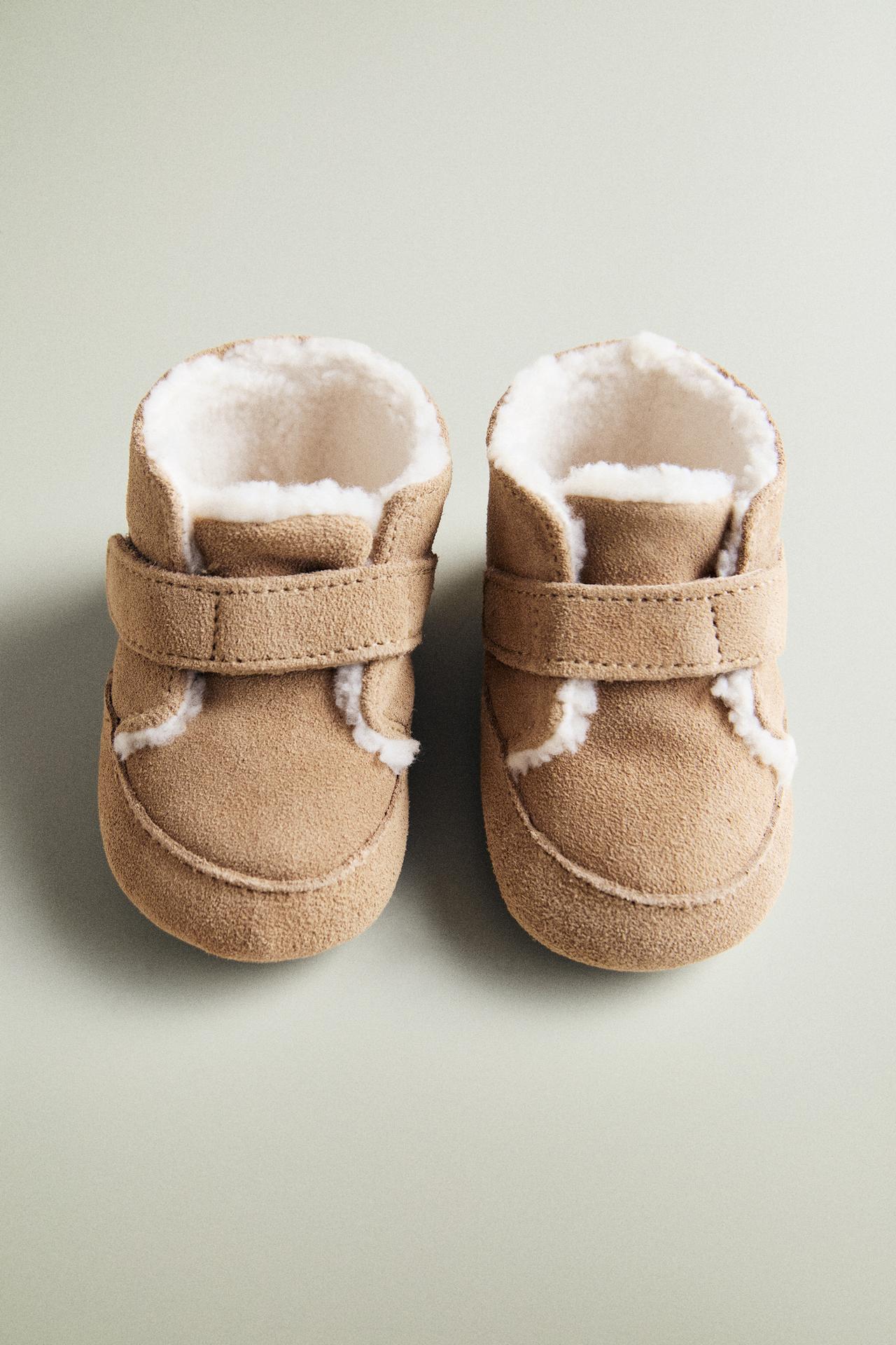 WARM LEATHER BOOTIES — Brown