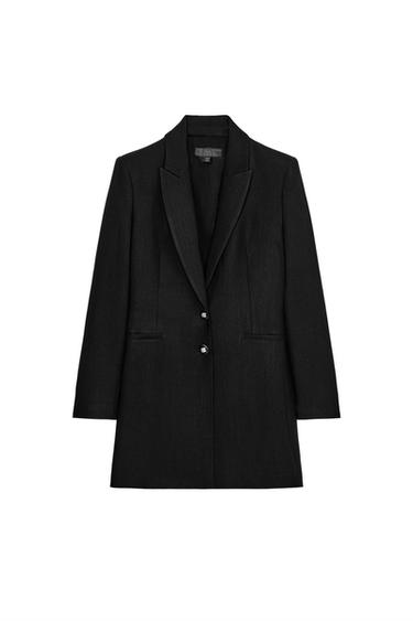 LONG BUTTONED BLAZER - Black by Zara