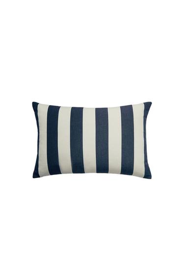 WIDE STRIPE CUSHION COVER - Blue by Zara