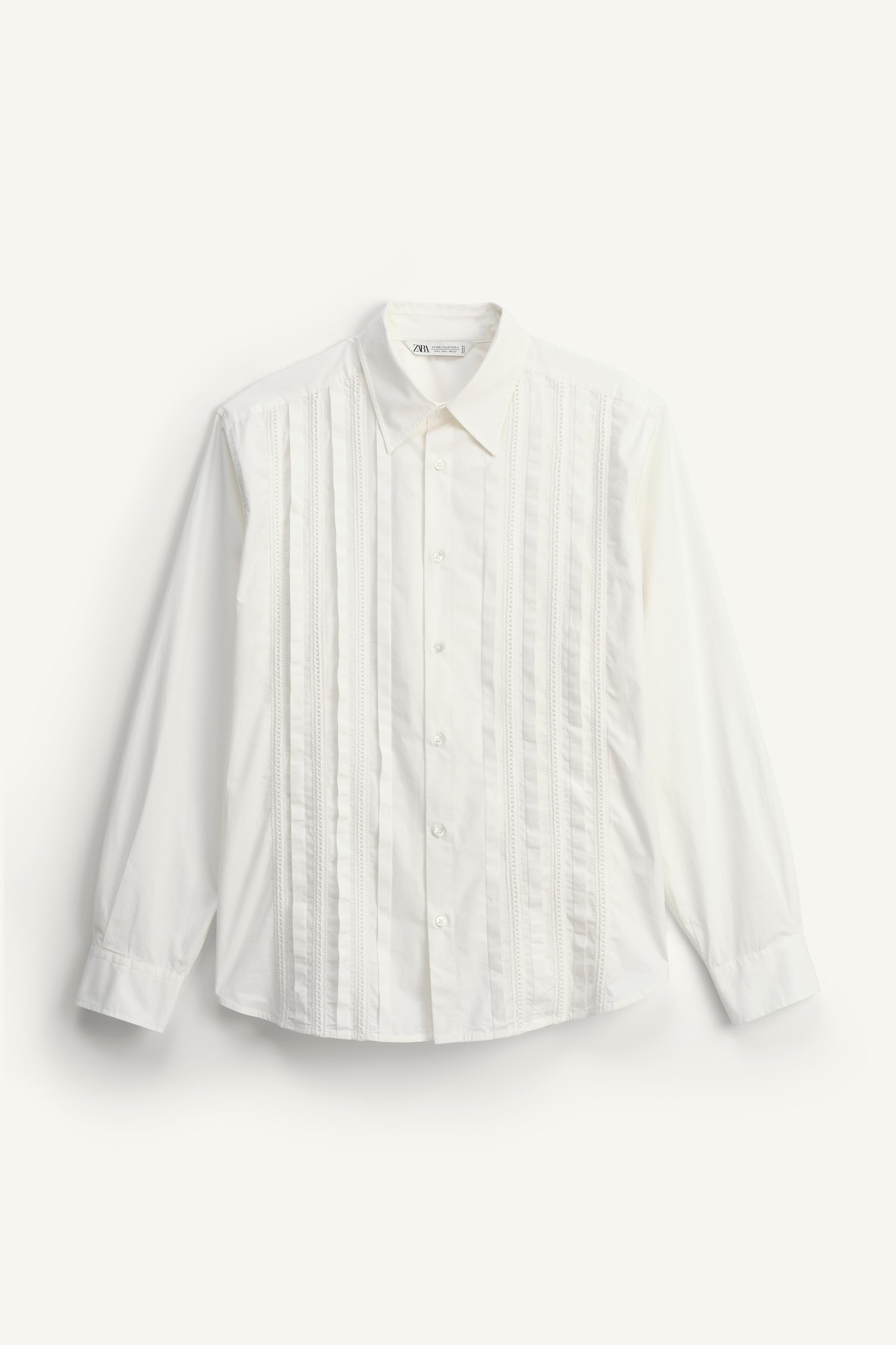 【ZARA】LIMITED EDITION ピンタックシャツ | 2688/900/250 PINTUCK SHIRT LIMITED EDITION - White | ZARA United States