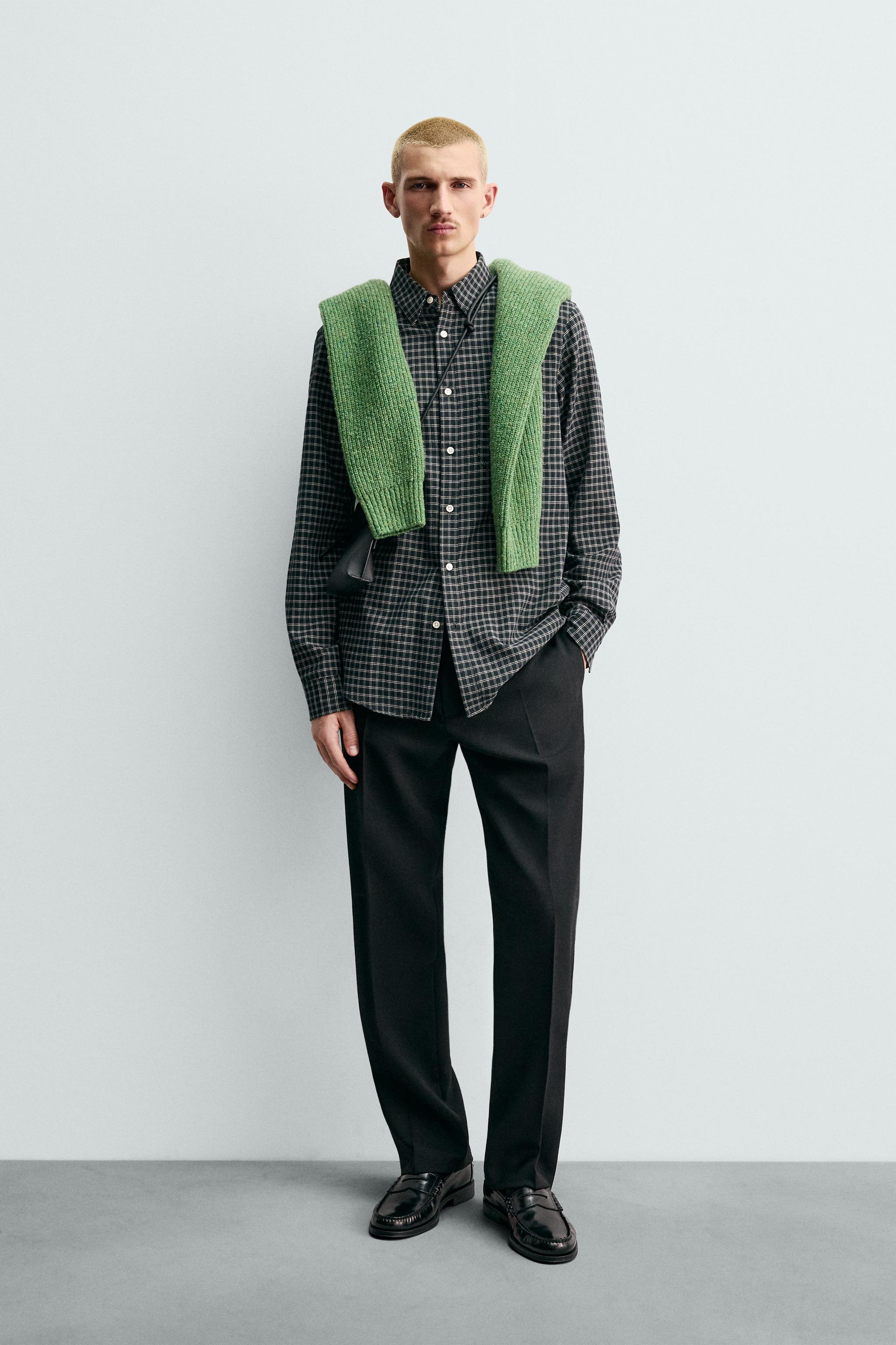 ORIGINS WOOL BLEND PLAID SHIRT