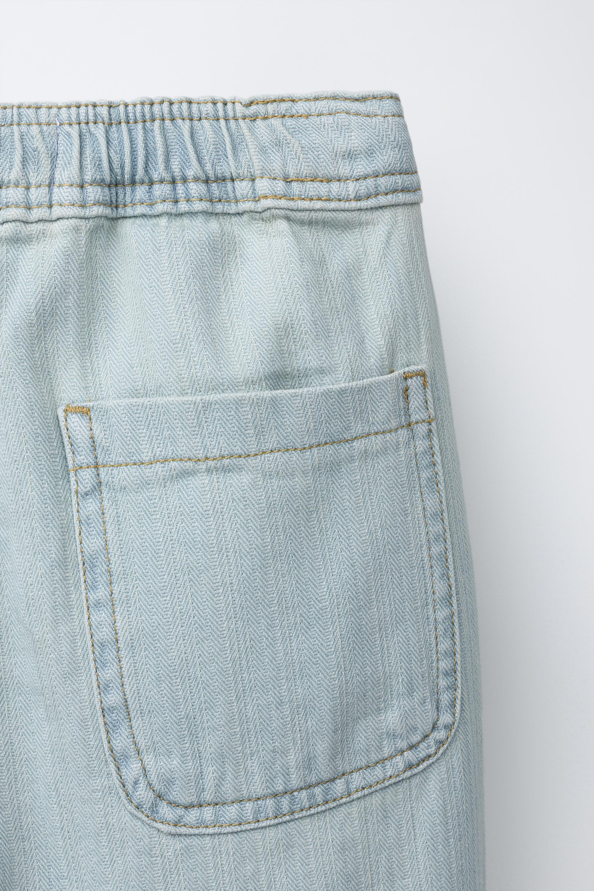JACQUARD BALLOON JEANS