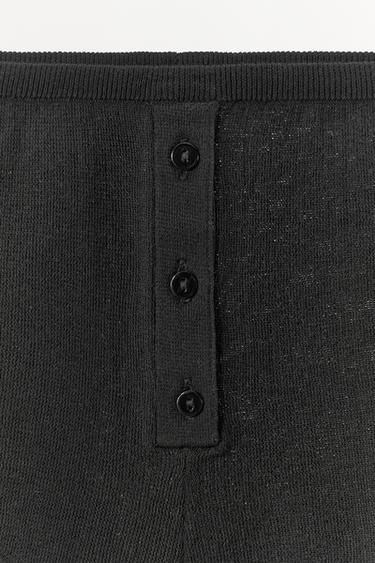 MINI SHORTS WITH COTTON BUTTONS - Black by Zara - Image 6