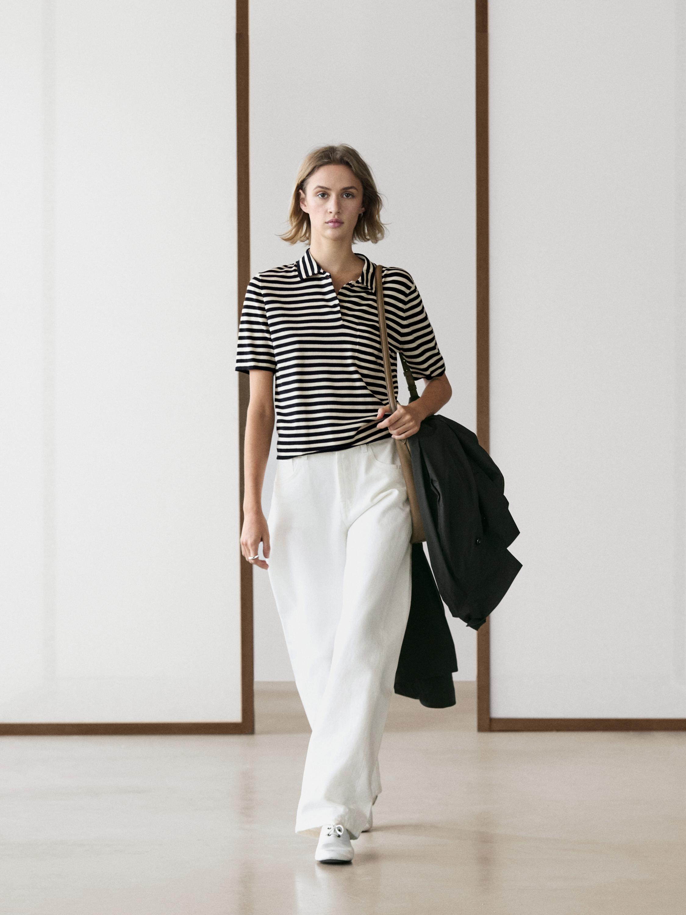 Polo en maille avec poche