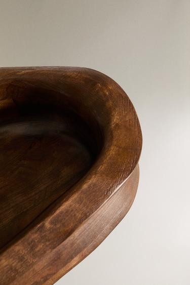 IRREGULAR WOODEN TRAY - Light beige by Zara - Image 2