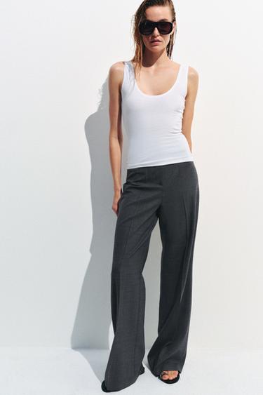 CAMISETA TIRANTES COMBINADA - Branco de Zara - Imaxe 0